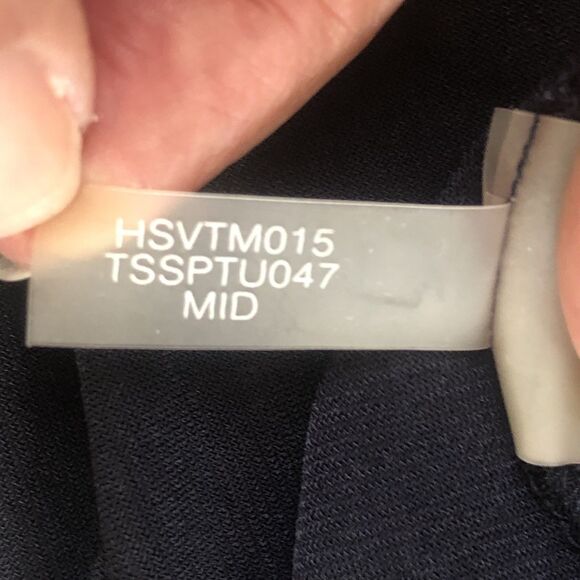 Tommy Hilfiger Women’s Button Down Blouse Navy Blue Tag Size Large - Picture 14 of 14